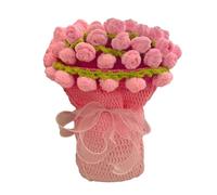 Kit De Couverture Au Crochet,Loisir Créatif aux Fleurs avec Instructions | Kit de Couverture Bouquet Crochet pour Débutants,Pour Adultes Femmes Decoration Maison Canape Chambre Salon Bureau Anniversai
