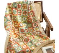 Kit De Couverture Au Crochet pour Débutants Kits Tout-en-Un : Fil à Tricoter 800g, Crochet, Instructions Et Tutoriels Vidéo étape par étape. Na, White,Brown,Coffee,Green,Yellow,Blue,Grey,Black