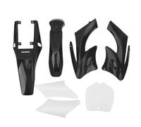 Kit de couverture de corps de carénage en plastique 7 pièces, remplacement de garde-boue de moto, carénages en plastique ABS résistants aux chocs pour Apollo Orion Dirt Bike (Noire)