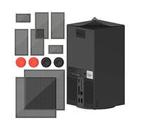 Kit de couverture de filtre à poussière Compatiable pour Xbox Series X Dust Filtre de couverture pour boîtier supérieur (Deux jeux de filets anti-poussière + deux paires de capuchons de basculement)