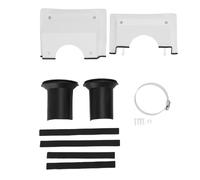 Kit de Couverture de Ligne de pénétration Murale HVAC, Ensemble de Lignes AC divisées en Plastique, Couverture Murale avec Joint Souple pour climatiseur intérieur et extérieur (Blanche)