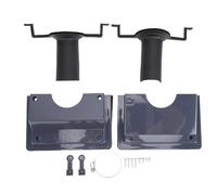 Kit de couverture de ligne de pénétration murale professionnel en caoutchouc ABS gris système de joint mural facile à installer pour climatiseur mini pompe à chaleur divisée (4,5 cm / 1,8 pouces)