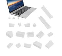 Kit De Couverture De Porte D'ordinateur - Ensemble De Tapis De Poussière En Silicone Doux, Protections Pour Ordinateur Portable | 16pcs Type C USB Audio RJ45 Plugs, Anti Caps Avec Conception De
