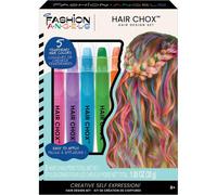 Kit de craie de cheveux de 5 pieces a 5 pieces - couleur de cheveux temporaire pour les enfants avec 5 couleurs vibrantes - Coloriage des cheveux