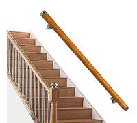 Kit de crampons d'escalier en bois - Tige de support antidérapante de 3 m à 6 m pour rampes d'escalier intérieur/extérieur, loft, villa, barre d'appui de sécurité dans le couloir, option 3,7 m