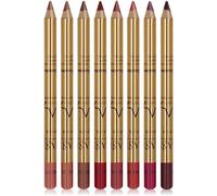 Kit De Crayon À Lèvres 8pcs 8pcs Étanche À Lèvres Lisses Lisse De Longueur De Rouge À Lèvres Rétro Avec Des Lèvres À L'épreuve De La Sueur Dorée Crayon À Lèvres