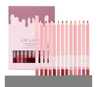 Kit de Crayons à Lèvres 12 Couleurs Longue Tenue Mat Naturel Crémeux | Crayon à Lèvres Naturel Pour Maison Jour Nuit Fête Mariage Hiver Automne Printemps Bureaux École