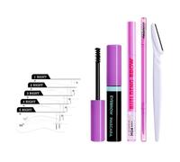 Kit de crayons à sourcils pour sourcils, kit de maquillage pour sourcils,Kit de maquillage pour les yeux imperméable et résistant à la casse, 10 pièces - Kit de maquillage avec carte à sourcils, masca