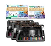 Kit de Crayons de Couleur XL avec 72 Crayons de Couleur à Mine Tendre, Carnet de Dessin 30 Pages, Gomme en Caoutchouc & Taille-Crayon pour Dessiner, Esquisser et Colorer, Matériel Artistique