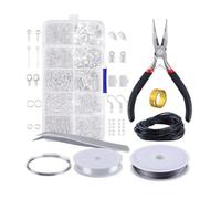 Kit de création de bijoux - Pinces, fil, anneaux - Argent à faire soi-même