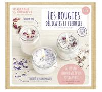 Graine créative – Kit de création de bougies – Fleurs séchées, cire de soja, multicolore