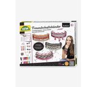 Lena 42117 Grand Jeu de Bracelets de l'amitié à fabriquer, 240 Perles, Rubans de Satin, Fils, Cordons, chaînes et Fermetures, à partir de 8 Ans, Jeu de tressage pour 4 Bracelets 5 en1