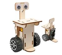 Kit de création de robots de livraison - Structure en bois Click Together, défi d'artisanat mécanique | Ensemble de création robotique inspiré des STEM, activité de conception en bois à ajustement