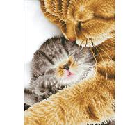 Kit de création d'œuvre d'art - Diamond Dotz - Tender Moments Maman chat - 13 facettes - Pour enfants