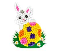 Kit de création - MEGACREA DIY - Lapin en pompons - 13,7 x 18 cm - Multicolore - Mixte