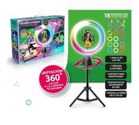 Kit de création vidéo avec rotation 360° et anneau lumineux LED multicolore - Canal Toys