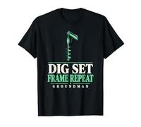 Kit de creusement, Cadre répétitif Groundman Digger Derrick Pole Setting T-Shirt Graphique avec Valeur