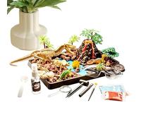 Kit de creusement de fossiles de dinosaures - Jeu interactif pratique - Kit de science de creusement de fossiles de fossiles pour filles de 3 à 5 ans et salle de