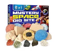 Kit de creusement de trésors de pirates - Fossiles et pierres précieuses - 8 briques - Outils de creusement STEM - Archéologie - Paléontologie - Science éducative - Cadeau d'anniversaire pour les