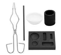 Kit de creuset graphite outils de fusion bricolage Cercibles résistants à la chaleur pour la fusion crépités en cuivre en or argent en métal pour fondre le métal