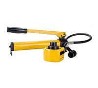 Kit de Cric Hydraulique Extra-plat + Pompe Hydraulique Manuelle CP-180/700, Mini-cric Industriel, Levage et Manutention(10t-26mm/1in-cp180)