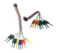 Kit de crochet à 10 broches pour analyseur logique, sonde de test 5 couleurs avec broches mâles et femelles, clips en cuivre rétractables de 20 cm pour test de circuit, compatible platine