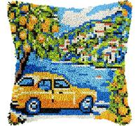 Kit De Crochet À Loquet À Faire Soi-Même - Housse De Coussin Au Crochet Pour Débutants Enfants Et Adultes- Décoration De Fabrication De Tapis De Tapis Pour La Maison 43X43Cm(Dessin Animé)