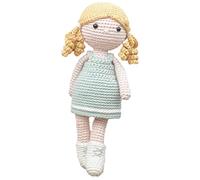 Kit de crochet à réaliser soi-même avec instructions et matériel pour poupées filles et pieds env. 23 cm