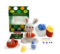 Kit de crochet de lapin de Pâques avec œufs pour débutants, kit de démarrage complet tout-en-un pour apprendre à crocheter avec tutoriels vidéo étape par étape pour adultes