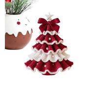 Kit de crochet de Noël: Kit d'artisanat pour débutants de 15 cm, projet de bricolage | Guide de démarrage complet, matériaux de fabrication de décorations d'arbre de Noël, cadeau