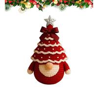 Kit de crochet de Noël - Nain de Noël au crochet avec crochets en fil, aiguilles et accessoires - Kit de bricolage fait à la main pour professeurs d'art, vacances, famille, liaison, amateurs de