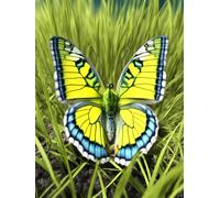 Kit De Crochet Dessin Animé Papillon Animalkits De Crochet De Loquet Diy Ensemble De Tapis À Crochet De Loquet Imprimés Fabrication De Tapis De Tapisserie Diy Pour Adultes Débutants Décora 23x35in