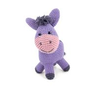 Kit De Crochet Gründl Eddy L¿Âne ¿ Créez Votre Âne Amigurumi En 100 % Coton Taille : 20 Cm. Color : Violet