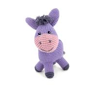 Kit de crochet Gründl Eddy l’Âne - Créez votre âne amigurumi en 100 % coton(...) - Violet
