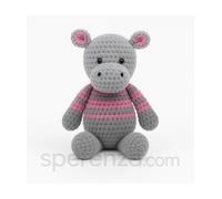 Kit De Crochet Gründl Nelly L¿Hippopotame ¿ Créez Votre Hippo Amigurumi En 100 % Coton En Fil Funny Certifié Oeko-Tex Taille : Environ 20 Cm De Hauteur. Color : Multicolore