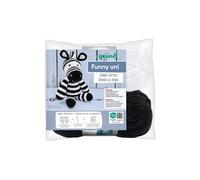 Kit de crochet Gründl Zéphir le Zèbre - Créez votre zèbre amigurumi en coton 100 % bicolore en fil funny certifié Oeko-Tex(...) - Multicolore