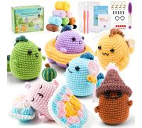 Kit de crochet INSCRAFT pour d butants Lot de 6 dinosaures Crochet Animal Ki