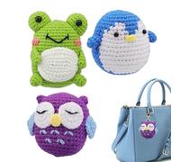 Kit de crochet pour animaux et animaux, kit de crochet pour débutants, kits de démarrage en tricot pour adultes faits à la main, kit de démarrage complet avec facile à apprendre à apprendre à