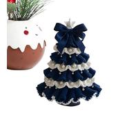 Kit de crochet pour arbre de Noël - Ensemble de tricot pour débutant de 15 cm, ensemble complet d'artisanat en laine, projet de bricolage de vacances | Fabrication d’ornements faits à la main avec cad