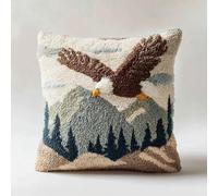 Kit de crochet pour coussin,motif aigle volant et montagnes,avec housse de coussin pré-imprimée,kit de crochetage pour loisirs créatifs et décoration d'intérieur,43x43cm -2