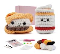 Kit de crochet pour débutant - Kit complet de démarrage Amigurumi avec tutoriels vidéo, crochet pour débutants et enfants, kit cadeau de bricolage