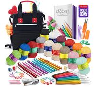 Kit de crochet pour débutants adultes et enfants - Kit de crochet pour débutants adultes avec tutoriels vidéo étape par étape, amigurumi et kit de crochet, kit de démarrage au crochet avec fil à