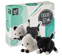 Kit de Crochet pour Débutants | Craft ID | Coffret Amigurumi | Chatons | Pack d'Aiguilles de Tricot à Crocheter pour Enfants et Adultes | Tricoter des Peluches | Animaux
