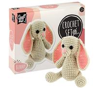 Kit de Crochet pour Débutants | Craft ID | Coffret Amigurumi | Lapin | Pack d'Aiguilles de Tricot à Crocheter pour Enfants et Adultes | Tricoter des Peluches | Animaux