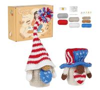 Kit de crochet pour débutants, fournitures de crochet pour débutants,Kit de crochet de gnome Kit de commencer à tricoter étape par étape - Fournitures de crochet portables avec s