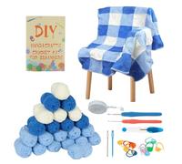 Kit de crochet pour débutants Granny Square, kit de crochet pour couverture Granny Square, kit de crochet de démarrage avec crochets de 2,5 mm et 4,0 mm, fil à crochet 5 plis, accessoires, kit de