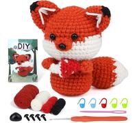Kit de crochet pour débutants, kit d'animaux au crochet, kit de crochet pour débutants avec tutoriels vidéo étape par étape, laine
