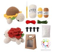 Kit De Crochet Pour Débutants, Kit De Démarrage Pour Adultes, Créations D'animaux Amigurumi Pour Adultes, Tortue Au Crochet Kit Crochet