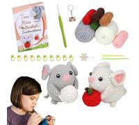 Kit de crochet pour hamster, kit de crochet pour débutants | Kits complets de débutants au crochet pour adultes,Kit complet de crochet pour animaux, kit de fournitures de crochet pour hamster pour la