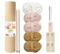 Kit De Crochet Pour Novices - Kits De Crochet Débutant | Kit De Tricot Relaxant Complet Avec Tutoriels Vidéo, Kit D'artisanat Adapté Aux Débutants, Fournitures D'artisanat Pour La Maison, Le Dortoir,
